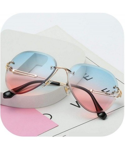 Design Vintage RimlPilot Sunglasses Women Men Retro Cutting Lens Gradient Sun Glasses UV400 - Blue Pink - C8197Y7A4GS $15.28 ...