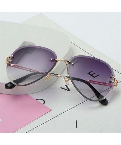 Design Vintage RimlPilot Sunglasses Women Men Retro Cutting Lens Gradient Sun Glasses UV400 - Blue Pink - C8197Y7A4GS $15.28 ...