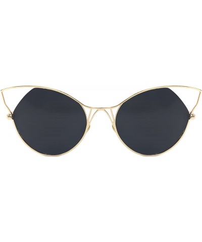 Indecent High Fashion Cateye Sunglasses for Women - Black - CZ183QU4SGW $24.21 Cat Eye