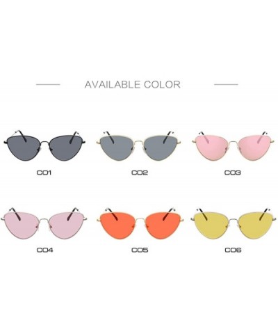 Pink erfly Sunglasses Women Vintage Fashion Rose Gold Mirror Sun Glasses Unique Female - Black Gray - C7197Y7EGUZ $14.05 Round