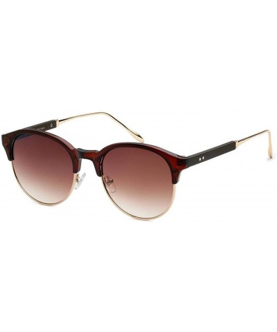 Bi-Color Sunglasses - Brown/Gold/Brown - CG18DNHG64G $5.47 Round