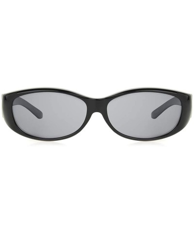 Solar Shield-Andrea Oval Fits Over Sunglasses - Black - CC128VAR9HN $12.34 Shield