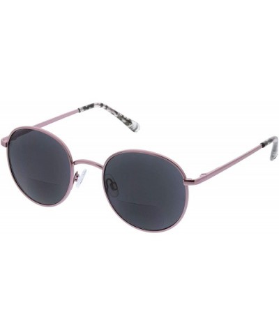 The Good Life Round Hideaway Bifocal Sunglasses- Rose Gold/Gray Tortoise- 49 mm + 3 - CH18X83K0UI $20.44 Round