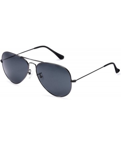 Classic Aviator Sunglasses for Men Women 100% Real Glass Lens Metal Frame Pilot Sun Glasses Shades-60MM - C4193WM5IZG $10.20 ...