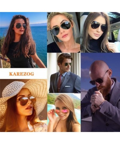 Classic Aviator Sunglasses for Men Women 100% Real Glass Lens Metal Frame Pilot Sun Glasses Shades-60MM - C4193WM5IZG $10.20 ...