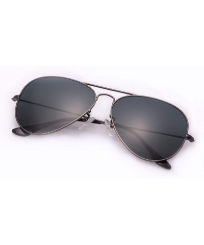 Classic Aviator Sunglasses for Men Women 100% Real Glass Lens Metal Frame Pilot Sun Glasses Shades-60MM - C4193WM5IZG $10.20 ...