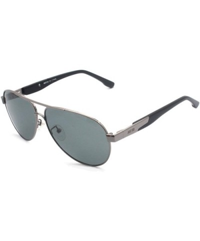 Unisex Classic Aviator Style Polarized Sunglasses with Spring Hinge- 100% UV Protection - C118W36XMLA $13.86 Oversized