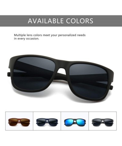 Lightweight Vintage Polarized Sunglasses for Women Men UV400 Retro Style - Black Frame (Matte Finish)/Grey Lens - CZ18L834CKK...