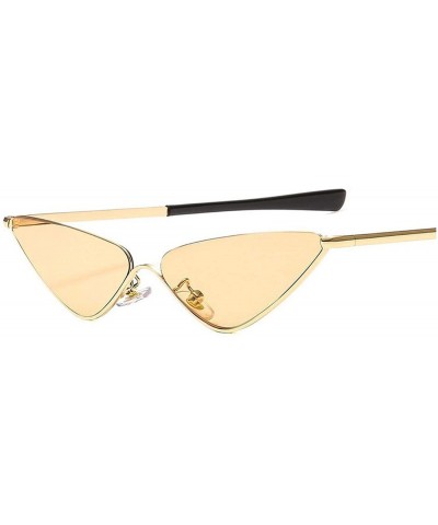 Fashion Cat Eye Sunglasses Women Mirror Triangle Sun Glasses Female Lens Shades Ladies Eyewear UV400 - C5 - C7198ZYLAGZ $35.3...