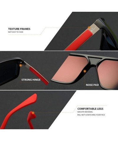 Polarized Sunglasses Unisex Square UV Protection for Men and Women Outdoor Sports Driving - Red - CG18OUUCU6U $9.20 Square