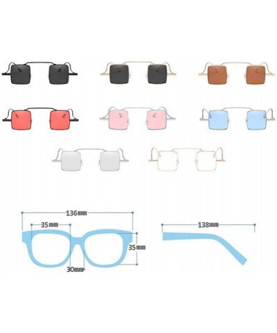 Retro Trend Sunglasses Fashion Square Sunglasses for Men and Women - C5 - CI18D40TW42 $8.63 Square