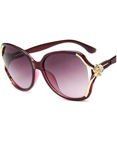 New Fashion Oversized erfly Sunglasses Women UV400 Brand Designer 2020 Sun Glasses 5156 - Red - CV197A2L8D2 $14.54 Round