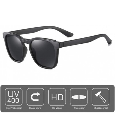 Square Sunglasses Men Polarized Driving Frame Travel Fishing Sunglasses Male - C3red - CQ194ONQOQG $24.61 Rectangular