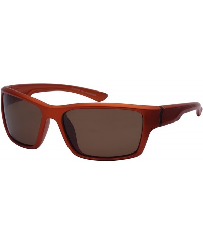 Sports Style Sunglasses with Polarized Lens 570057AM-P - Orange - C812NE2RQOE $11.73 Sport
