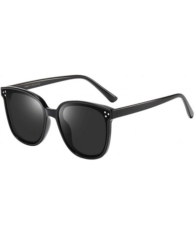 Female Ladies Fashionwear Sunglasses-Pop Polarized Sun Eye Glass-UV 400 Mirrored Polarized Lens - Black/Grey T1 - CZ18SC67SE3...