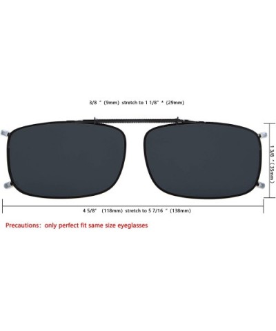 Easyclip Spring Polarized Clip On Sunglasses - C63-grey - CT126NIYI6V $9.30 Wrap