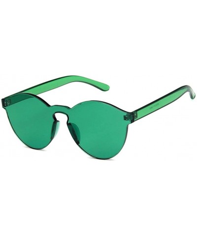 Women Sunglasses Retro Green Drive Holiday Oval Non-Polarized UV400 - CM18RKH2RRE $6.92 Oval