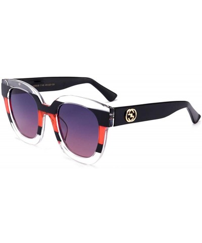 Fashion Contrast Color Sunglasses Driving Driving Box Mirror Tide Classic Sunglasses - CK18X7Z5YAR $31.88 Rimless