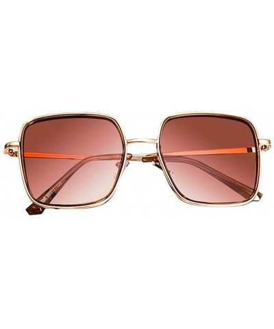 Fashion Sunglasses for Women Polarized Oversized Vintage Eyewear Sun Glasses - Gold - CT18T78M7MD $7.36 Oversized