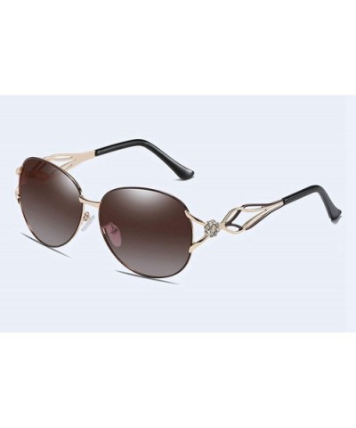 Women Polarized Sunglasses UV400 Protection Ladies Fashion Stylish Eyewear - Brown - CF18OZ6WKYK $23.88 Rimless