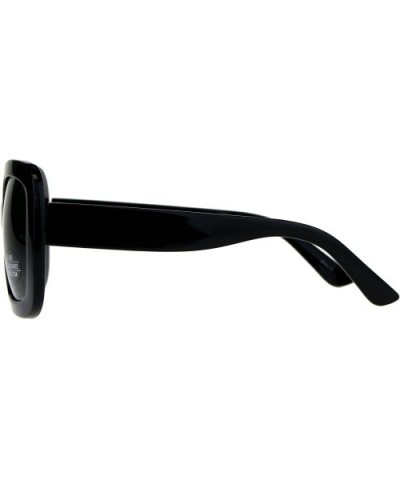 Vintage Fashion Sunglasses Womens Oversized Square 60's Shades UV 400 - Black (Dark Green) - CG18C8HO3DC $7.83 Square