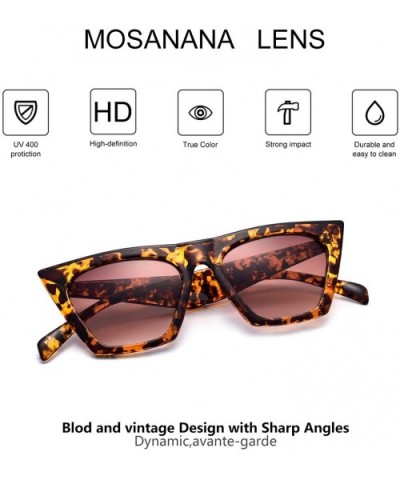 Square Cateye Sunglasses for Women Fashion Trendy Style MS51801 - Tortoise Frame/Gradient Brown Lens - C618EOY2EDS $8.58 Cat Eye