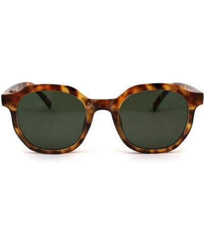 Retro Vintage Plastic Horn Rim Hipster Sunglasses - Tortoise Green - C0194UHYZ6M $9.22 Rectangular