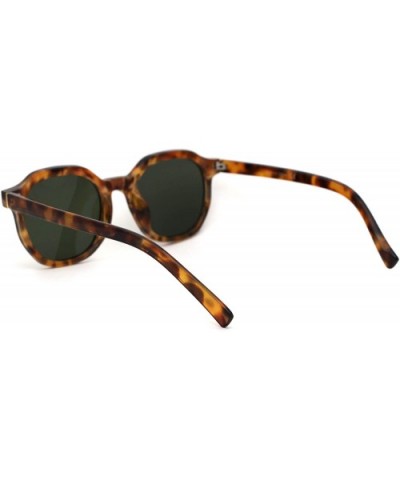 Retro Vintage Plastic Horn Rim Hipster Sunglasses - Tortoise Green - C0194UHYZ6M $9.22 Rectangular