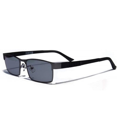 Myopia glasses men Square Metal Half frame glasses Nearsighted Photochromic Sunglasses UV - CC18Z6CT68G $15.14 Square