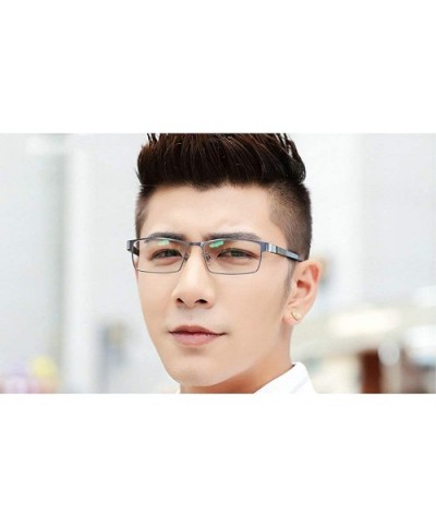 Myopia glasses men Square Metal Half frame glasses Nearsighted Photochromic Sunglasses UV - CC18Z6CT68G $15.14 Square