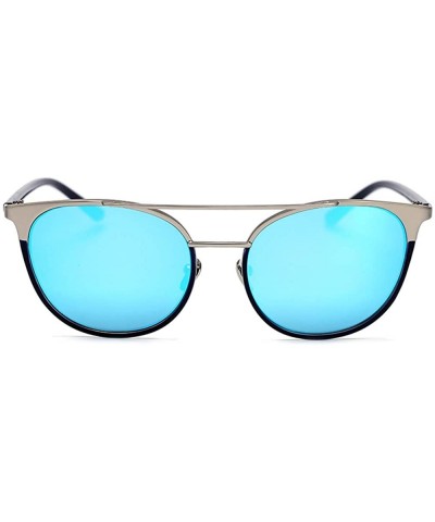 Women's Metal Fashion Cateye Aviators retro mirror lens Sunglasses - CL188NX2TOG $5.41 Aviator