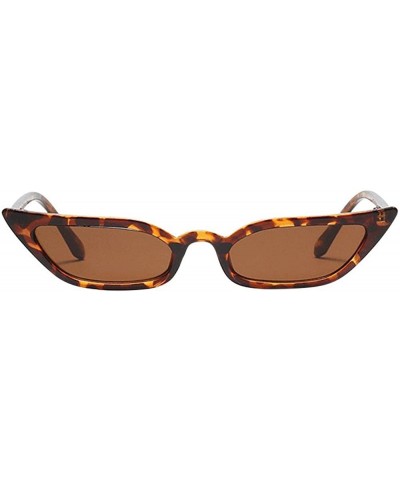 Gifiore Retro Vintage Cateye Sunglasses for Women Clout Goggles Plastic Frame Glasses - Brown - CG19653SS9Y $4.30 Oval