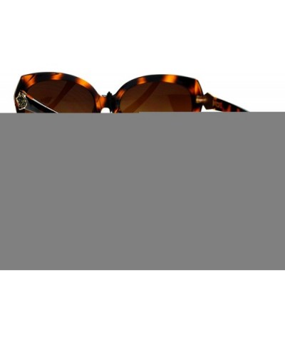 Womens Rhinestone Rock Candy Glitter Hinge Large Butterfly Sunglasses - Tortoise Brown - CW17X63HNEU $8.42 Butterfly