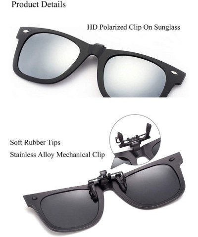 Polarized Sunglasses Anti Glare Prescription Rectangle Silver - CP18SSSZ0M9 $8.77 Sport