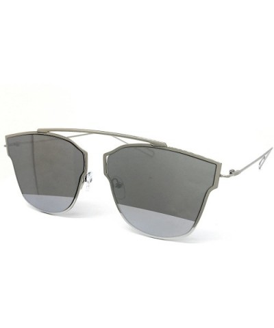3207 Premium Mirrored Flat Fashion rimless Men Women Sunglasses - Lightweight Frame - CA17Z6O3GX4 $12.39 Rimless