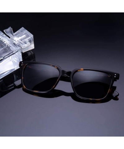 rectangular Polarized Sunglasses Unisex Memory-Acetate Frame Luxury Sun Glasses For Men/Women tl3009 - CA18INOG0LQ $9.05 Round