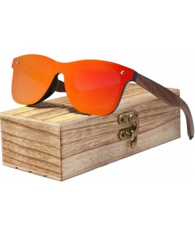 Mens Sunglasses Polarized Walnut Wood Mirror Lens Sun Glasses Women Colorful Handmade - Red Walnut Wood - CB194OQ5K8O $36.11 ...