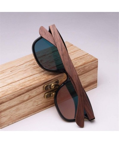 Mens Sunglasses Polarized Walnut Wood Mirror Lens Sun Glasses Women Colorful Handmade - Red Walnut Wood - CB194OQ5K8O $36.11 ...