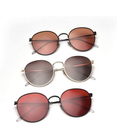 Metal Round Sunglasses Women Polarized Retro Sun Glasses for Men Driving Eyewear - Full Black - CE18X56TTNX $12.61 Round