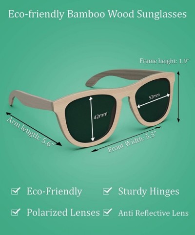 Polarized Bamboo Wood Sunglasses For Men & Women With Bamboo Sunglasses Case - Natural Color Frame & Gray Lens - CH1843KATOT ...