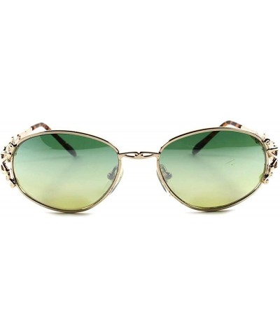 Classic Vintage Retro Fashion 50s 60s Womens Stylish Oval Sunglasses - Gold 4 - C8189AMG6MO $10.80 Oval
