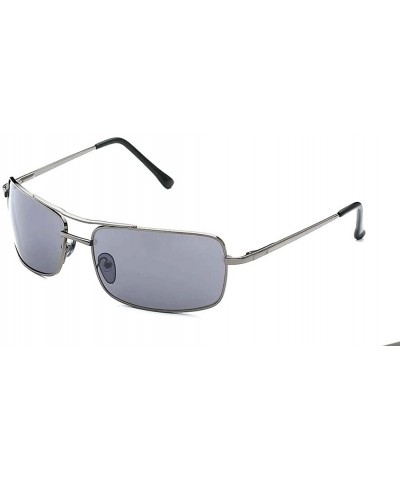 Men's Aviator Style Oversized Metal Frame Spring Temple Sunglasses - Gunmetal - CY11KW0PHYT $6.39 Oversized