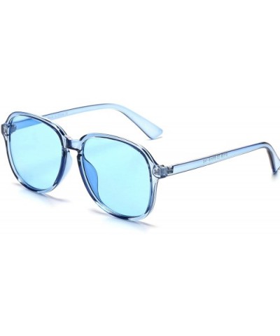 Women Retro Vintage Round UV Protection Fashion Sunglasses - Blue - C318WSELAR3 $16.94 Round