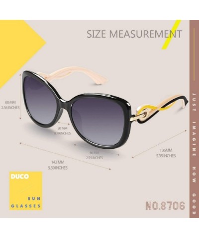 Women's Shades Classic Oversized Polarized Sunglasses for Women Ladies 100% UV Protection DC8706 - C2196NZWK6N $13.14 Oversized