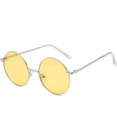 Sunglasses 2019 New Retro Metal Round Frame Colorful UV400 Outdoor Leisure 6 - 2 - CX18YZWX9L9 $7.35 Aviator