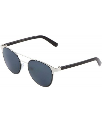 Thin Bridge Top Bar Cat Eye Sunglasses Sunglasses - Black Silver - CX1903WIQKN $8.97 Cat Eye