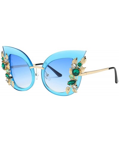 Women Diamond Cat Eye Polarized Protection Sunglasses Metal Frame Classic Gradient Goggles Outdoor Travel - CV18QEDMSSZ $8.24...