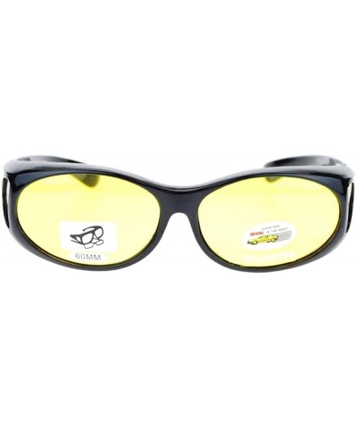 Driving Polarized Sunglasses Protection Anti glare - Black - CF193ERS8EW $9.49 Goggle