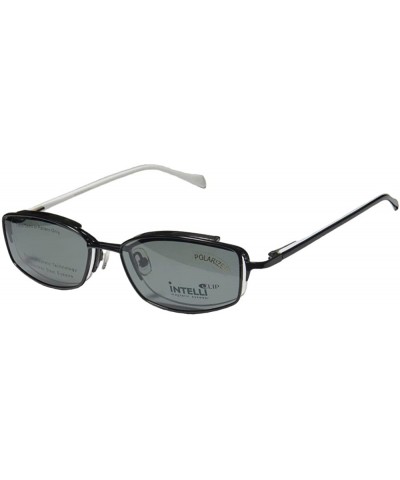 748 Mens/Womens Designer Half-rim Sunglass Lens Clip-Ons Flexible Hinges Eyeglasses/Eyeglass Frame - CC12128BSAZ $22.68 Semi-...