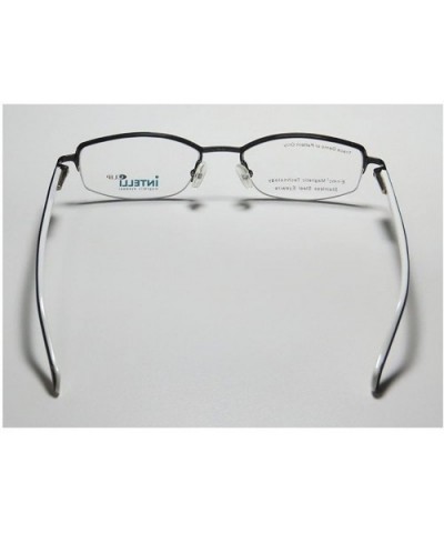 748 Mens/Womens Designer Half-rim Sunglass Lens Clip-Ons Flexible Hinges Eyeglasses/Eyeglass Frame - CC12128BSAZ $22.68 Semi-...